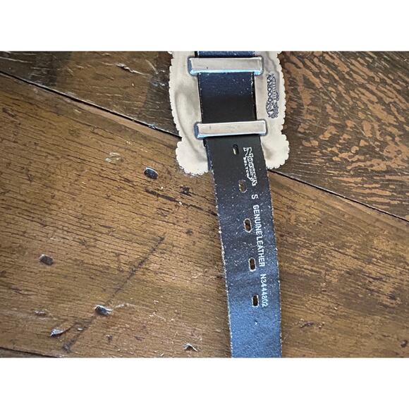 Nocona Concho Belt S Tooled Leather Western Silver Engraved Conchos & Buckle - Picture 5 of 7